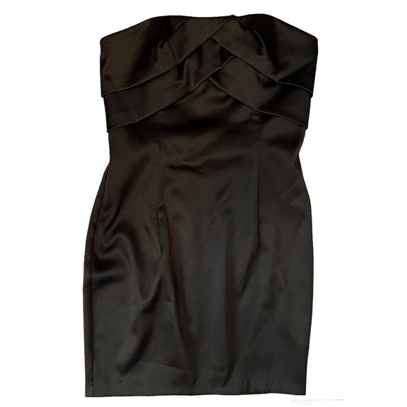 GUNNE SAX JESSICA MCCLINTOCK Black Strapless Dress VINTAGE Prom Party Goth S… - Picture 1 of 8